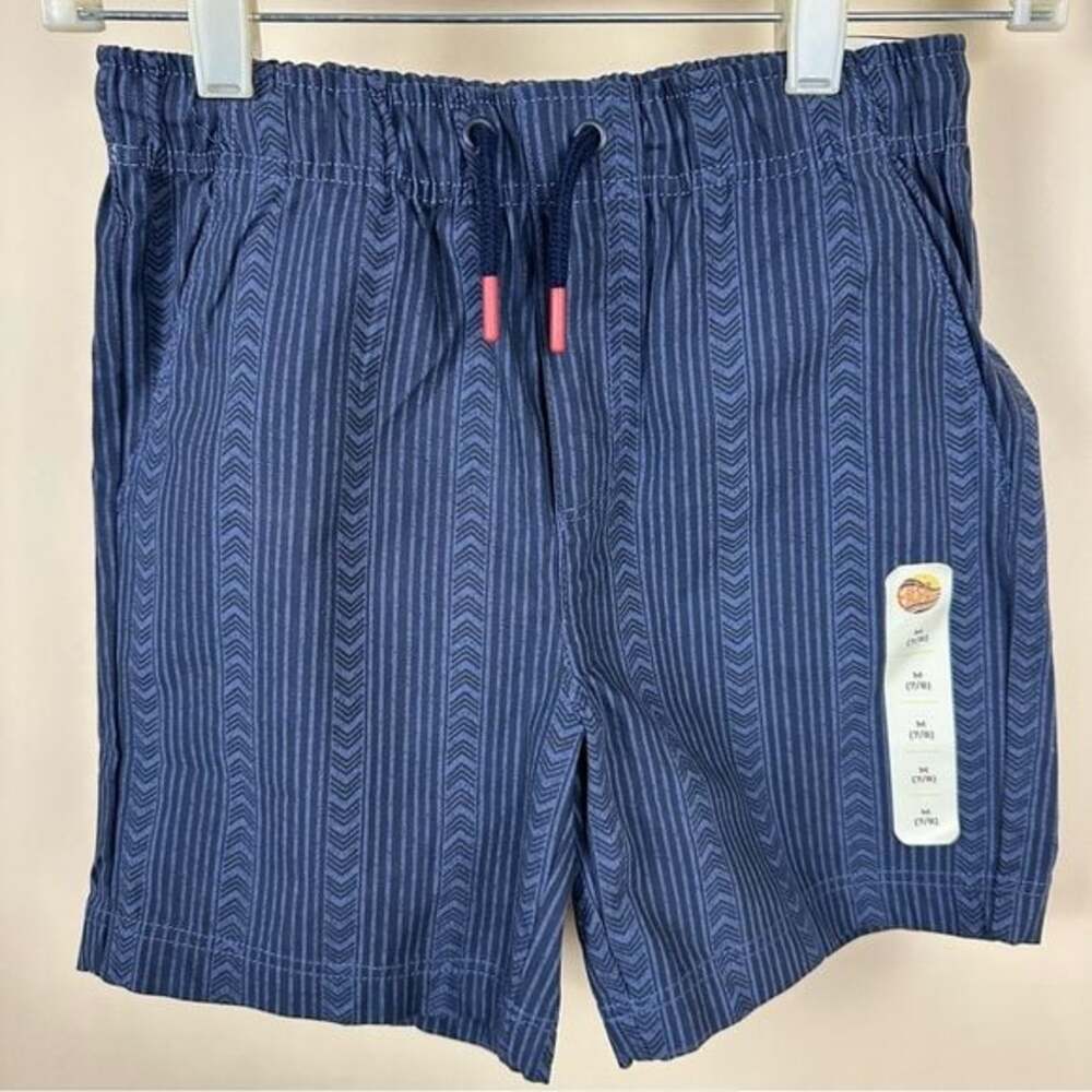 C&C California Boy’s Shorts, Size M 7/8, Blue, Aztec like pattern